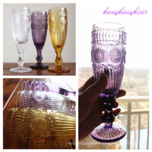 Champagne Glass,best price crystal emboss Champange glass
